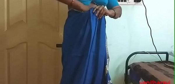 desi Indian  tamil aunty telugu aunty kannada aunty  malayalam aunty Kerala aunty hindi bhabhi horny cheating wife vanitha wearing saree showing big boobs and shaved pussy Aunty Changing Dress ready for party and Making Video